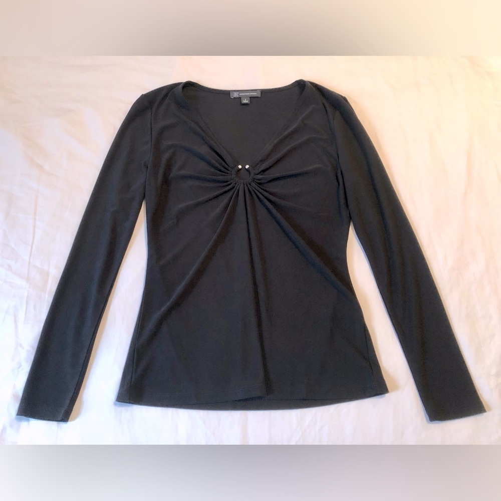 Black Top - Long Sleeves - Size S - INC. International Concepts